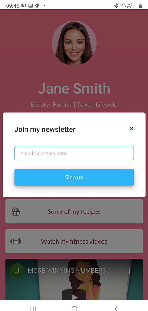LinkBossPro JaneNewsLetter bio link page link in bio