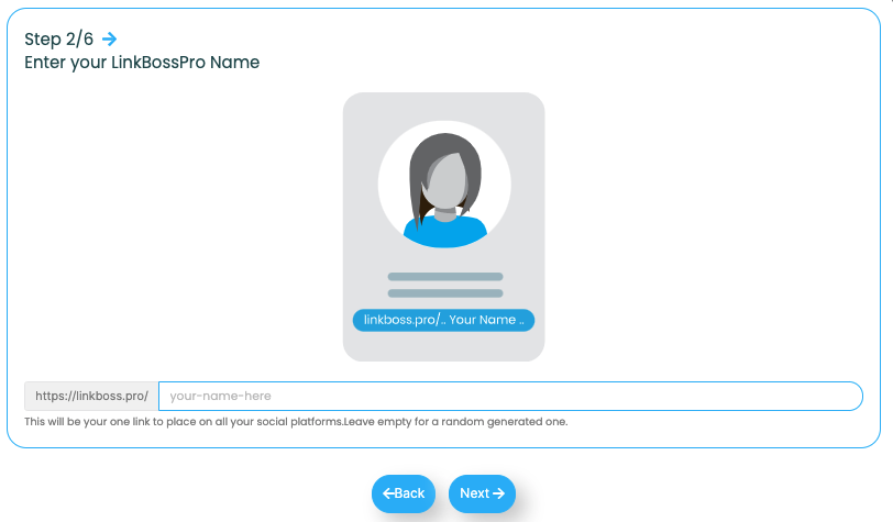 LinkBossPro custom template input biolink name