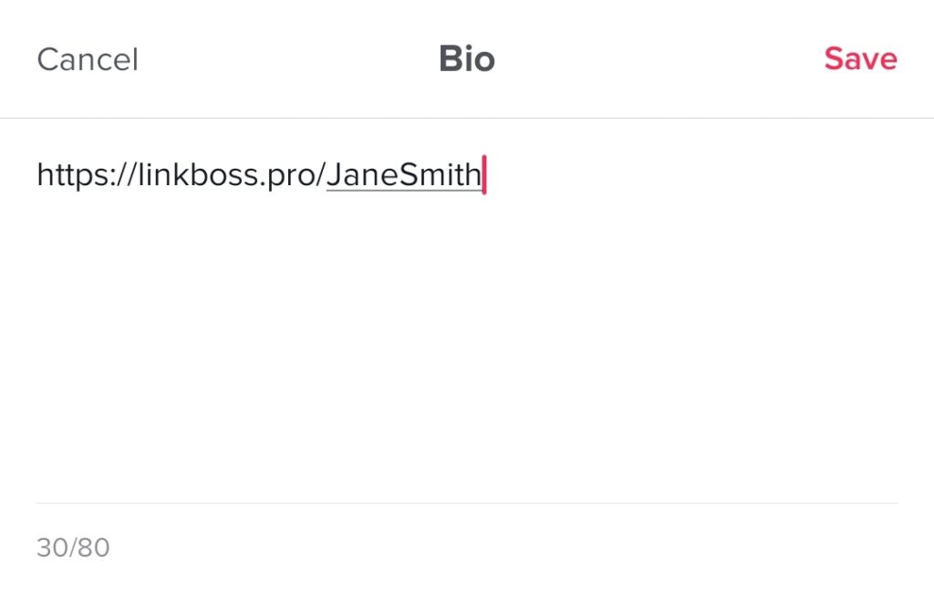 LinkBossPro add you biolink to your tiktik bio add URl to bio