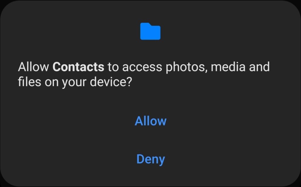LinkBoss Pro Vcard add box permission image