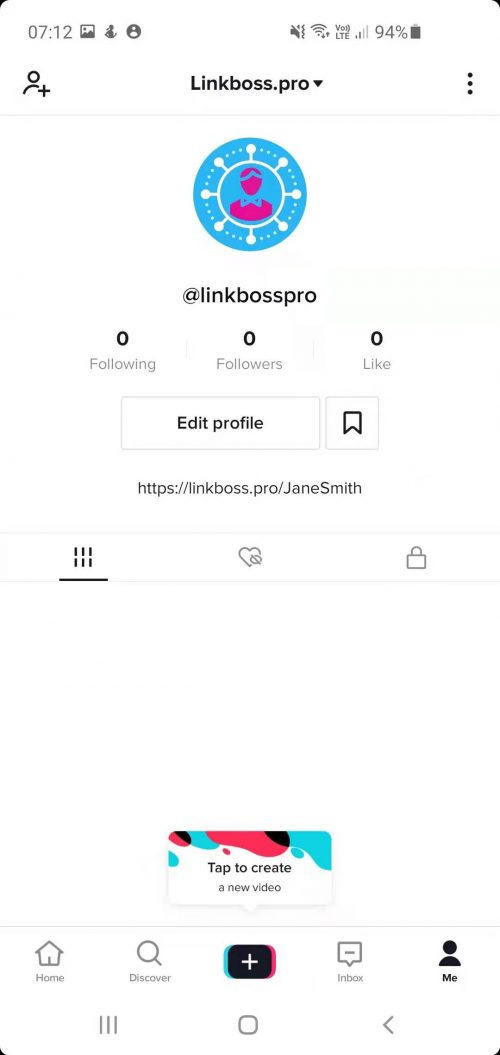 LinkBossPro Add your biolink to your tiktok bio Profile check