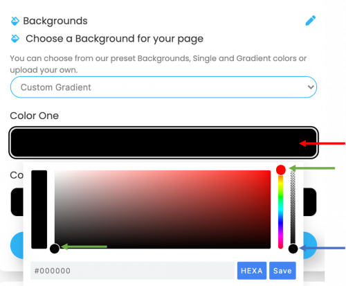LinkBossPro custom gradient slection tool image (biolink link in bio)