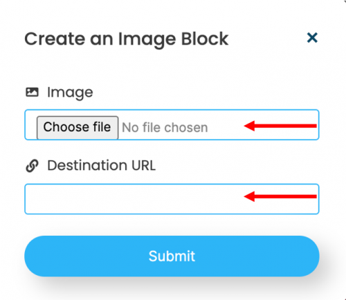 LinkBossPro artist add an image to your page input box image