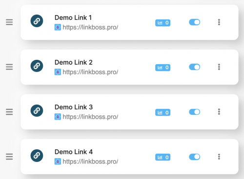LinkBossPro customize your template content links default content