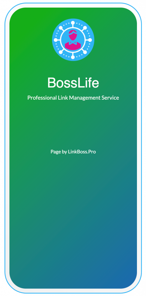 LinkBossPro biolink page title description background sample page