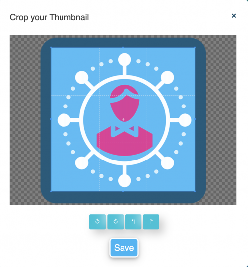 LinkBossPro biolink page add thumbnail image resize tool image