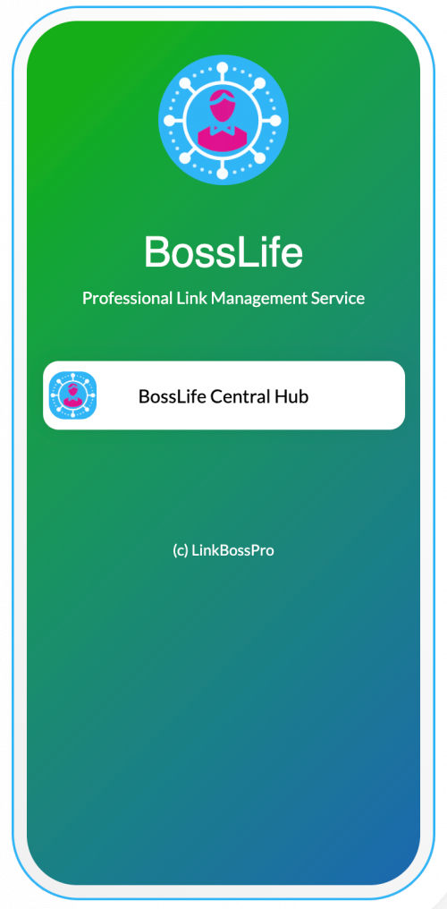 LinkBossPro biolink page add link button sample page image