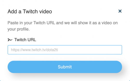 LinkBossPro add your live Twitch video stream to your Biolink page input field image