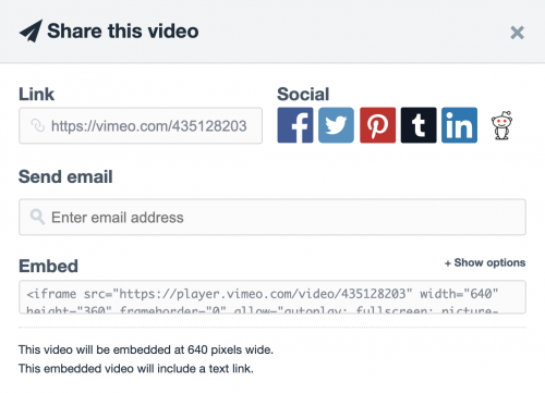LinkBossPro add Vimeo video copy URL Image